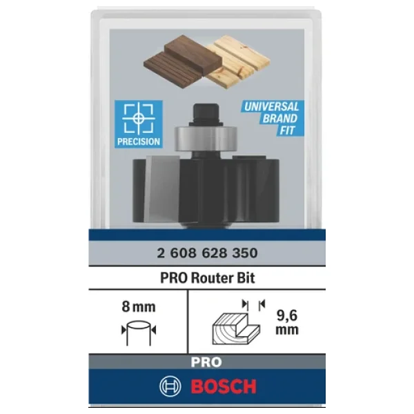 Bosch 2 608 628 Aksesuarı 350 Falzfraeser 8 Mm, B 9,5 Mm, L 12,7 Mm, G 54 Mm - Görsel 4