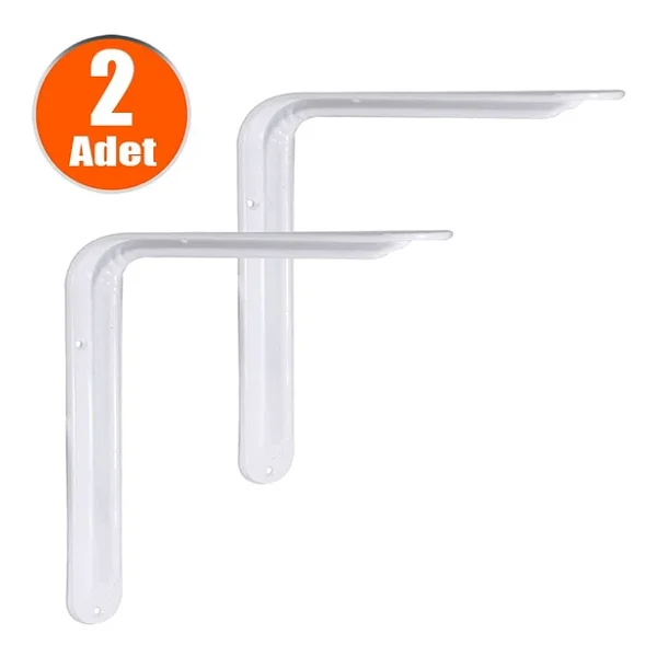 Feyzayapı Raf Altı Ayak Raf Tutucu L Demir 11 X 14 Cm Beyaz Montaj Aparatı (2 Adet) - Görsel 8