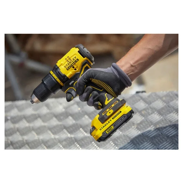 Stanley 18v 1.5ah V20 Çift Akülü Kömürsüz Darbesiz Matkap - Görsel 4
