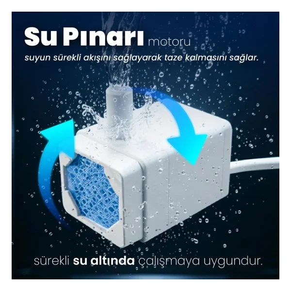 Atapet Aquata Yedek Su Pompası Kedi Su Pınarı Yedek Motoru - Görsel 5