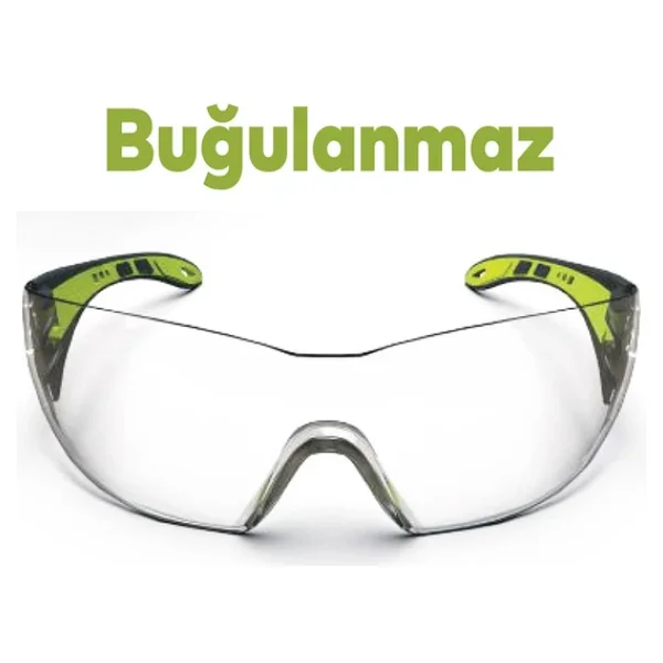 Badem10 Bisiklet Koşu Motor Gözlüğü Uv Korumalı Sporcu Bisikletçi Buğulanmaz Gözlük Silikon Kulaklık Şeffaf - Görsel 4