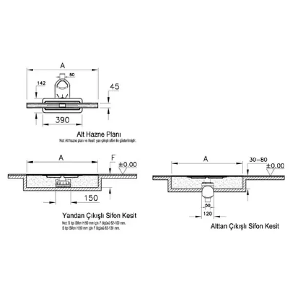 Vitra V-Flow Clear Cut 5701681 Yandan Çıkışlı Duş Kanalı - Görsel 6