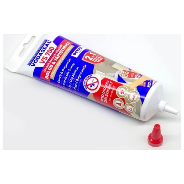 Vodaseal 53.01.090 Vs 700 Akrilik Mastik, 400g, Beyaz - Görsel 2