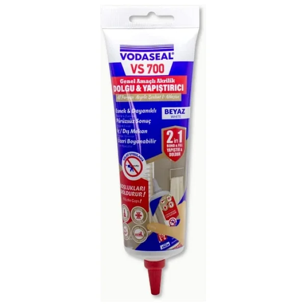 Vodaseal 53.01.090 Vs 700 Akrilik Mastik, 400g, Beyaz - Görsel 3