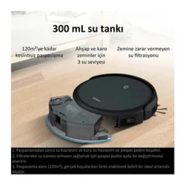 360 C50 Vacuum Cleaner Robot Süpürge Ve Paspas - Görsel 7