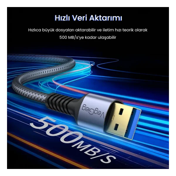 Veggieg V-U316 2 M USB 3.0 Uzatma Kablosu - Görsel 5