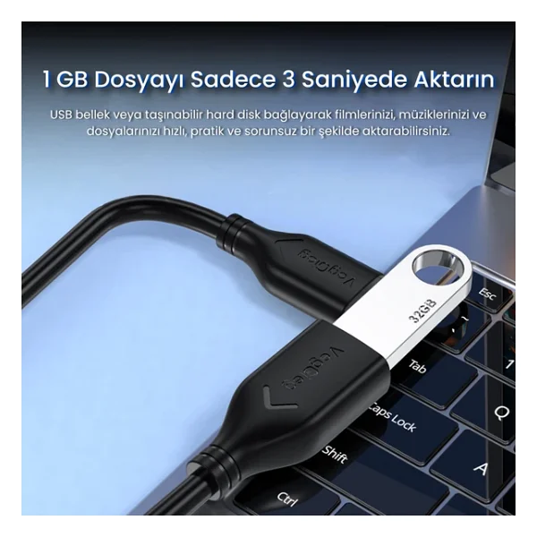 Veggieg U107 5 M USB 2.0 Uzatma Kablosu - Görsel 5