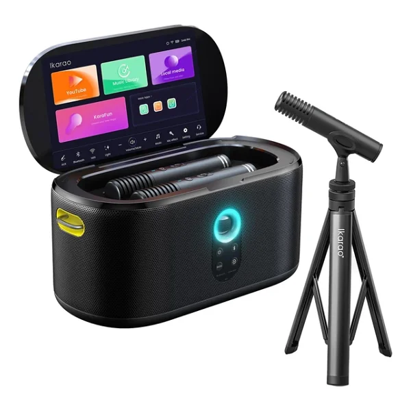 Ikarao Partybox Mikrofon Standlı Shell S1 280w Karaoke Bluetooth Hoparlör Seti - Görsel 3