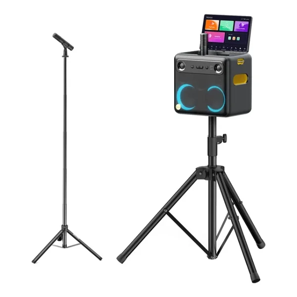 Ikarao Partybox Hoparlör Ve Mikrofon Standlı Break X2 600w Karaoke Bluetooth Hoparlör Seti - Görsel 3