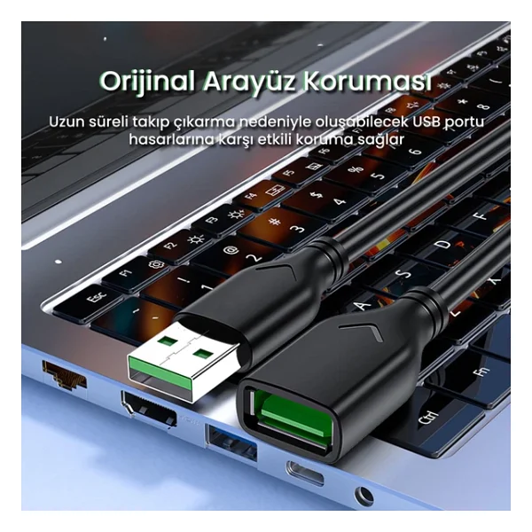 Veggieg U107 5 M USB 2.0 Uzatma Kablosu - Görsel 4