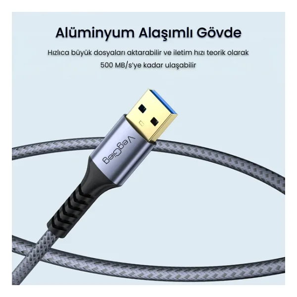 Veggieg V-U316 2 M USB 3.0 Uzatma Kablosu - Görsel 6
