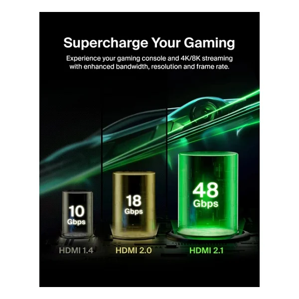 Belkin Yüksek Kaliteli Ultra Highspeed Hdmı-2.1 Kablo, 4K/Dolby Vision HDR, Apple Tv'den Optimum Oynatma, 2,2 M - Siyah - Görsel 3