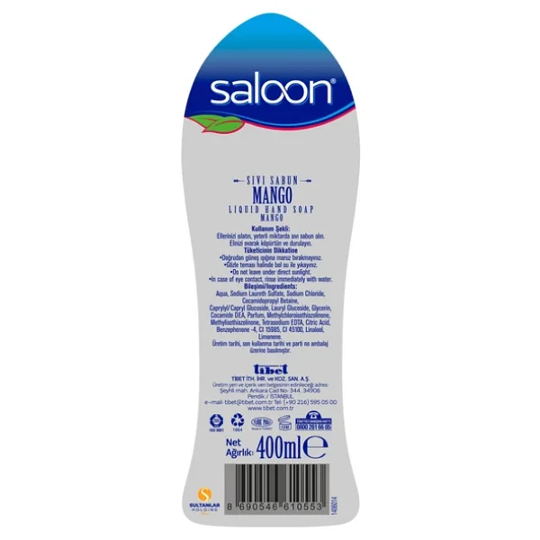 Saloon Mango Sıvı Sabun 400 Ml - Görsel 6