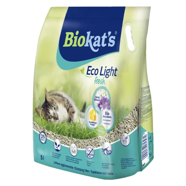 Biokat's Eco Light Fresh Spring Blossom 5 Lt Pelet Kedi Kumu - Görsel 7