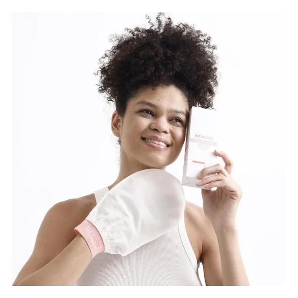 Let'scrub Ekru Banyo Duş Kesesi Peeling Eldiveni %100 Floş İpek Unisex - Görsel 3