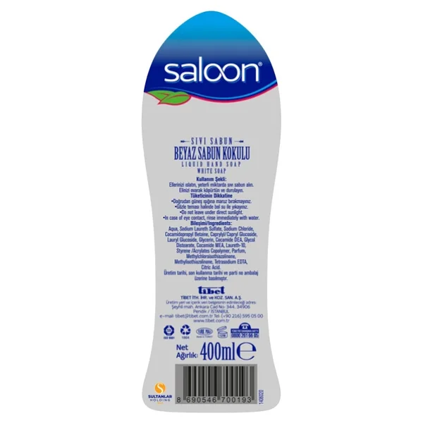 Saloon Beyaz Sabun Sıvı Sabun 400 Ml - Görsel 4