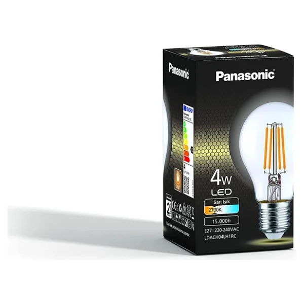 Panasonic Beyaz Sarı Işık 4 W E27 Rustik LED Ampul - Görsel 2