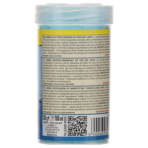 Tropical Sanital +Alovera 100ml Akvaryum Tuzu - Görsel 3