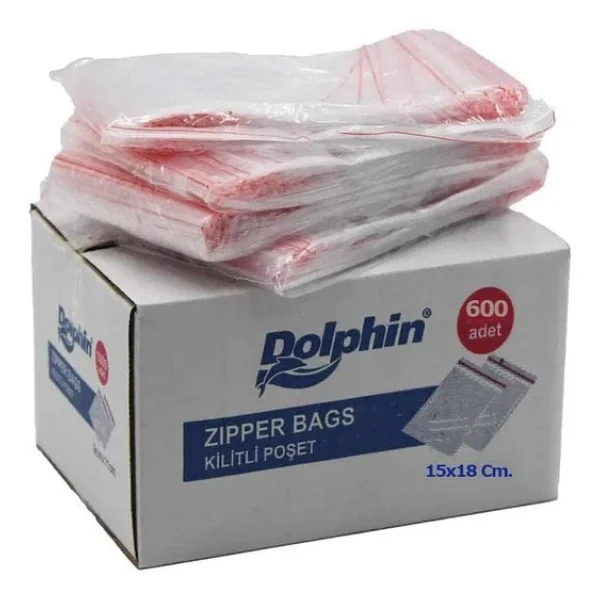 Dolphin Kilitli Şeffaf Buzdolabı Kilitli Saklama Poşeti Torba - 11x14 Cm. - 600 Adetlik 3 Kutu - Görsel 6
