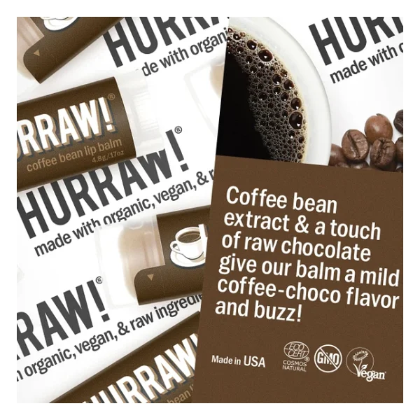Hurraw Coffee Bean Lip Balm Kahve Dudak Balmı - Görsel 5