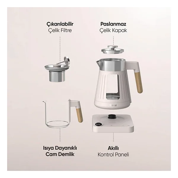 Fressi Fr Cm17 Theora Dijital Cam Çay Makinesi - Görsel 3