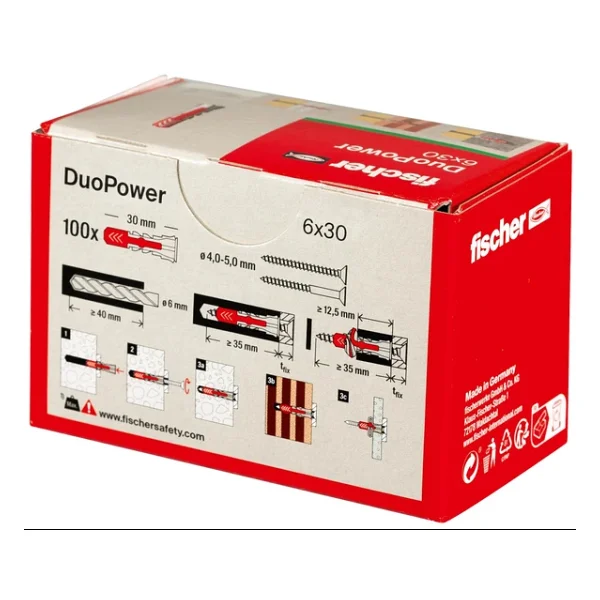 Fischer Duopower 6x30 Dübel 100 Adet - Görsel 5