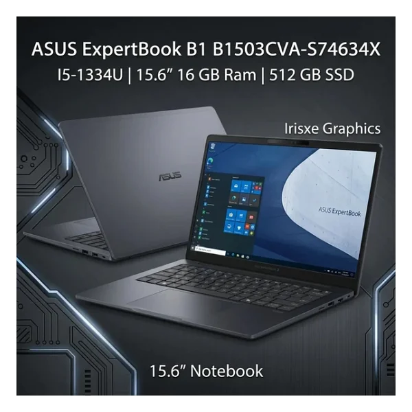 Asus Expertbook B1 B1503cva-S74634x I5-1334u 15.6" 16 GB RAM 512 GB SSD Irisxe Graphics 15.6" Notebook - Görsel 4