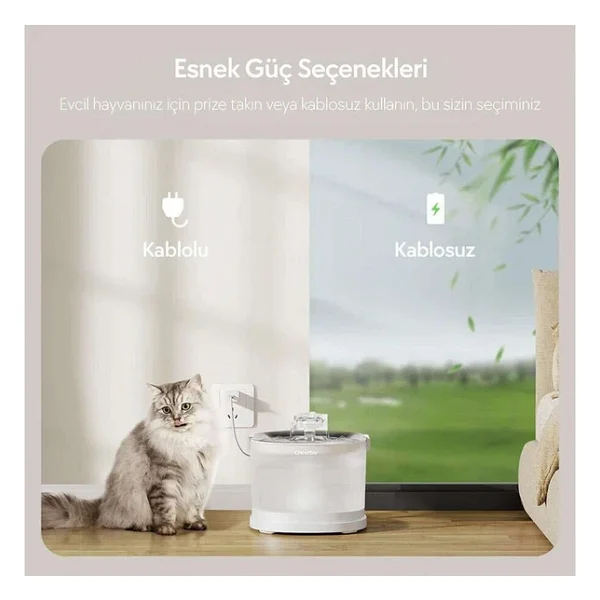 Cheerble E1+ 2 Lt Otomatik Kedi Su Pınarı - Görsel 9