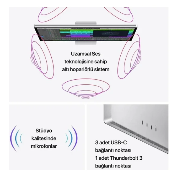 Apple Studio Display - Standart Cam - Vesa Montaj Adaptörü - Görsel 8