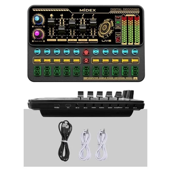 Midex Sk500-V11 Stüdyo Canlı Yayın Podcast Mikseri - Görsel 7