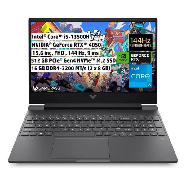 Hp Victus 15-Fa1034nt 7n9v3ea İ5-13500h 16 GB 512 GB SSD Rtx4050 15.6" Full HD Gaming Laptop - Görsel 3