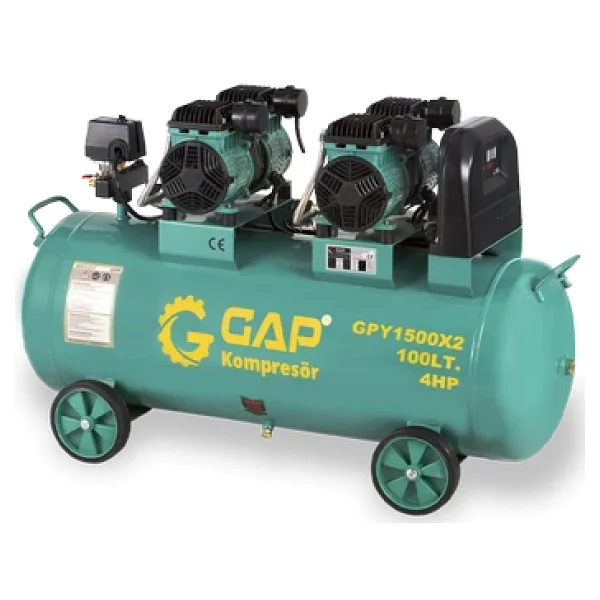 Gap Gpy1500x2-100 4 Hp 8 Bar 100 Lt Sessiz Yağsız Kompresör - Görsel 6