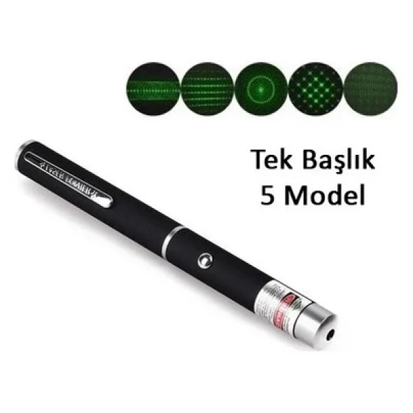 Yeşil Lazer Pointer 3000 Mw 15 Km Etkili (Tek Başlık 5 Model) - Görsel 6