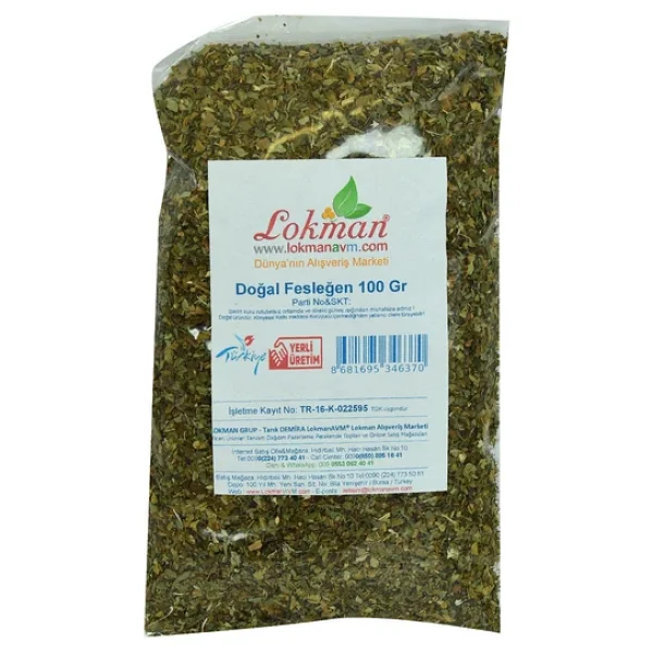 Lokmanavm Fesleğen Elenmiş Tozu Alınmış Doğal 100 Gr Paket - Görsel 2