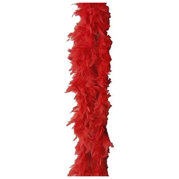 2 Metre Boa Tüy Otriş - Kırmızı - Görsel 5