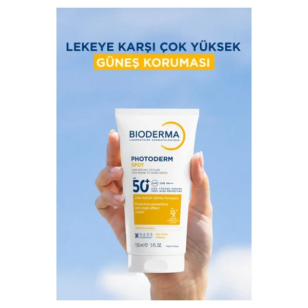 Bioderma Photoderm Spot Spf 50+ Leke Karşıtı Tüm Ciltler İçin Yüz & Vücut Güneş Kremi 150 Ml - Görsel 6