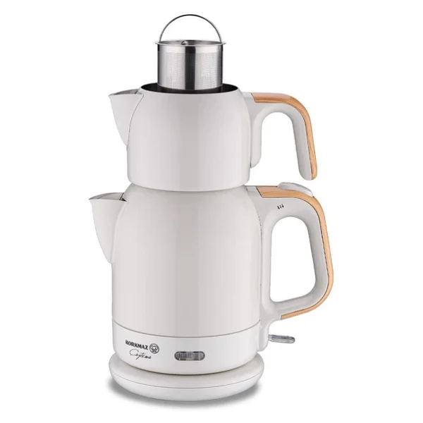 Korkmaz A331-14 Çaytema Vanilya/Ahşap 1600 W Çelik Çay Makinesi - Görsel 4
