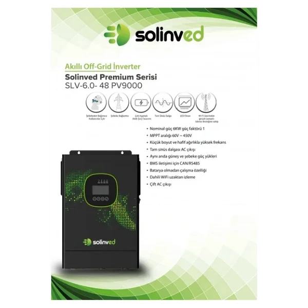 Solinved Gordion 6.5 Kw Mppt 48 V Off-Grid Monofaze Akıllı Inverter - Görsel 5