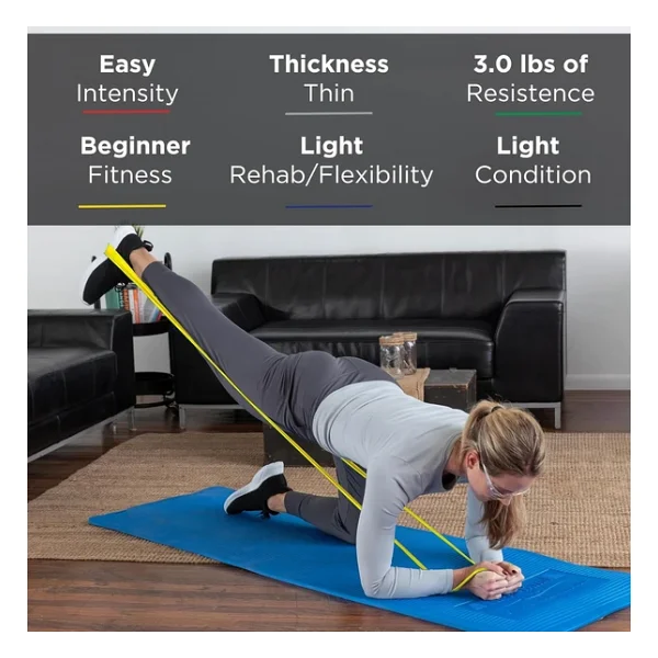 Thera-Band Sarı Yumuşak Egzersiz Pilates Bandı Lastiği 1.5 M Kesme - Görsel 2