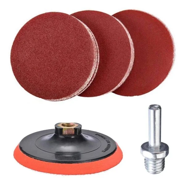 Cırt Zımpara Seti Avuç Taşlama Spiral Ahşap Zımparalama + Matkap Aparatı 115 Mm (20 Parça) - Görsel 3
