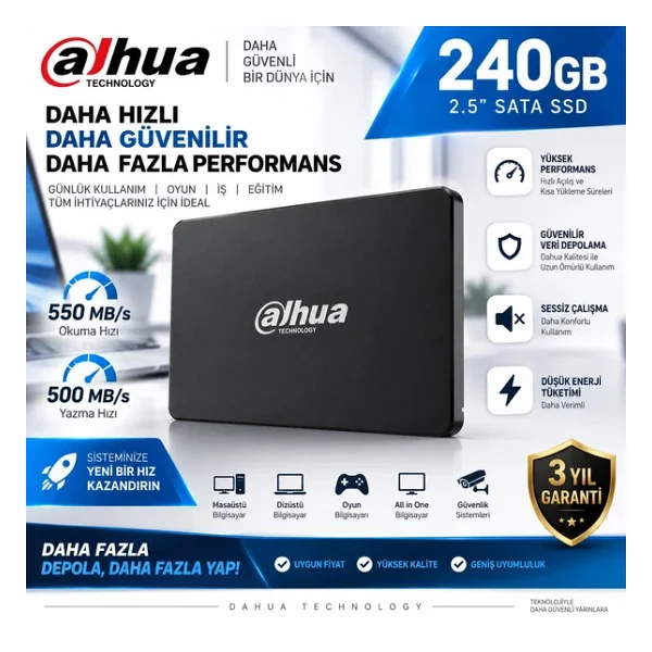 Dahua C800a C800as240g Sata 3.0 2.5" 240 GB SSD - Görsel 6