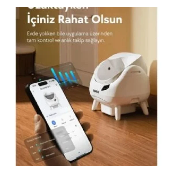 Catlink Üstü Açık Otomatik Kedi Tuvaleti Beyaz - Scooper Open-X (Cl-Ch-01-W) - Görsel 7