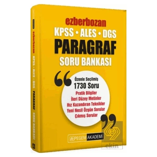 Kpss Ales Dgs Ezberbozan Paragraf Soru Bankası - Görsel 2