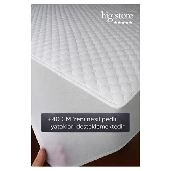Hig Store Desert Touch Fitted %100 Pamuk Su Sıvı Geçirmez Yatak Koruyucu Alez Tek-Çift Battal Yastık Boy - Görsel 7