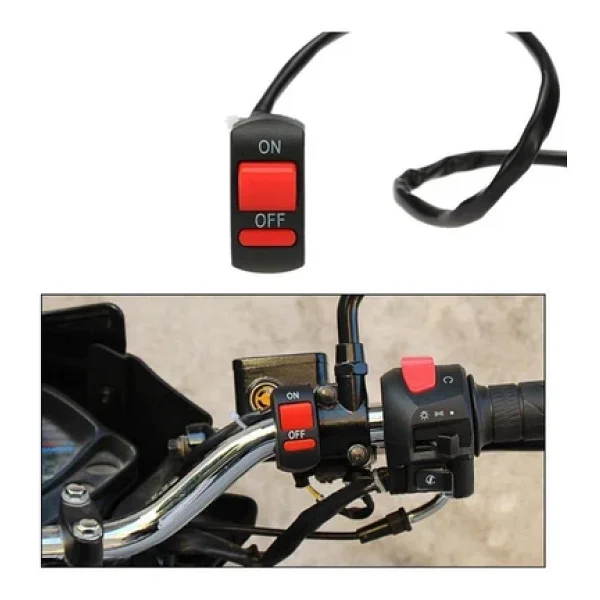 Knmaster Motosiklet Sis Farı Aç Kapa Düğmesi / Butonu / Kırmızı - Görsel 3