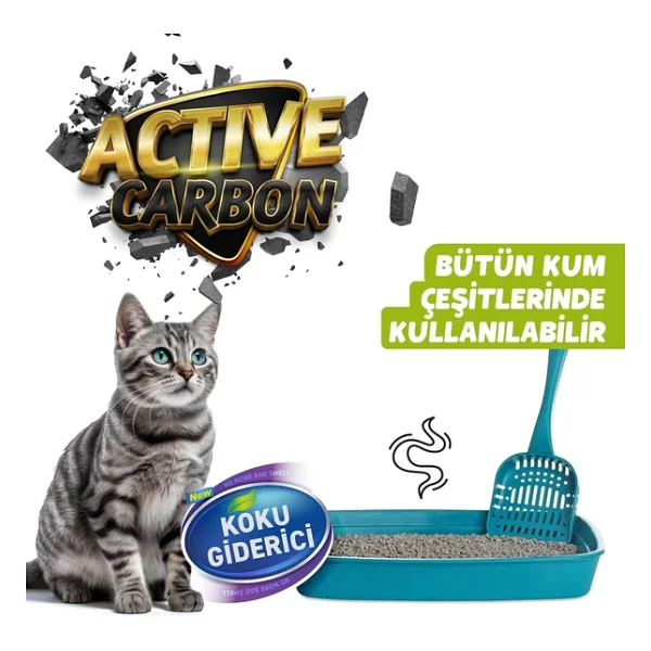 Solomon Active Carbon 500 Gr Kedi Kumu Koku Giderici - Görsel 6