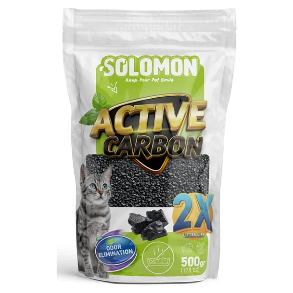 Solomon Active Carbon 500 Gr Kedi Kumu Koku Giderici - Görsel 3