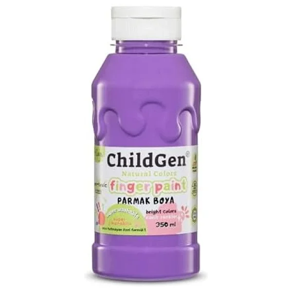 Childgen Süper Yıkanabilir 350 Ml Mor Parmak Boya - Görsel 7