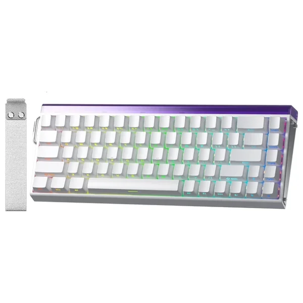 Aula Hero 68 He Manyetik Klavye Rapid Trigger Meteor Switch 8000hz RGB Neon Tkl Hot Swap Oyuncu Klavyesi Beyaz - Görsel 2
