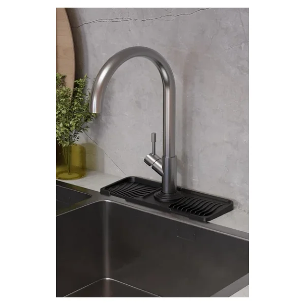 Musluk Matı Elastik Silikon Mutfak Ve Banyo Için Lavobo Su Tutucu Musluk Ve Batarya Matı Sıyah,515201744 - Görsel 7